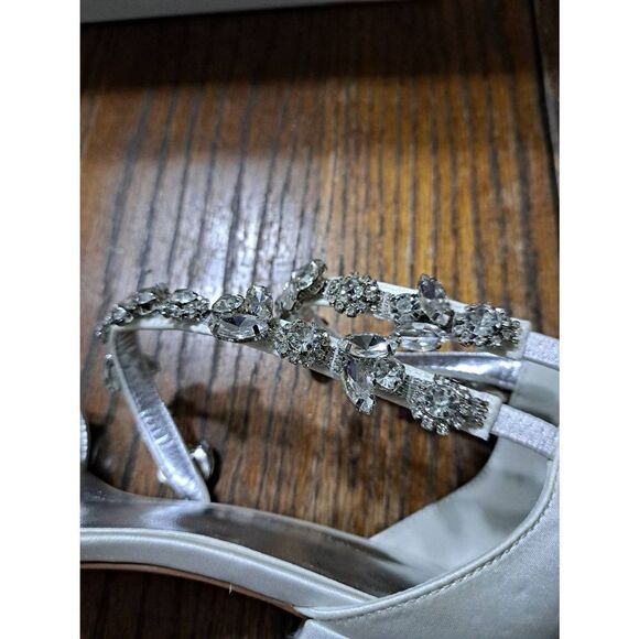 New 7 Huibaogong Ivory Low Block Chunky High Heel Special Occasion Dress Shoes - Picture 11 of 13